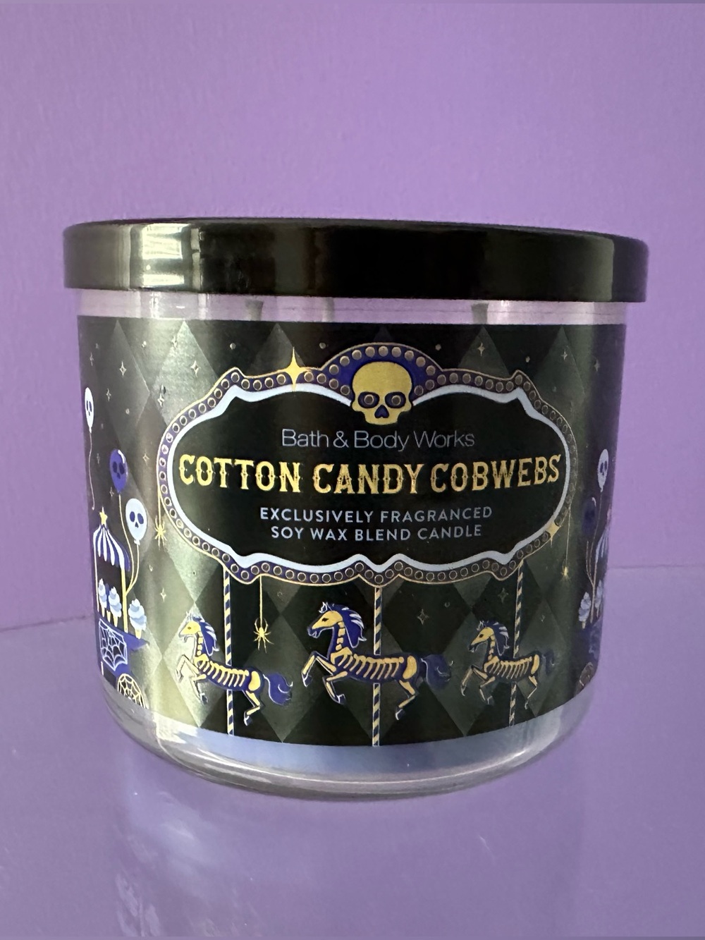 Bath & Body Works Cotton Candy Cobwebs Candle - 3-wick